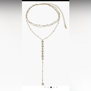 Ettika multichain necklace with cubic zirconia stones